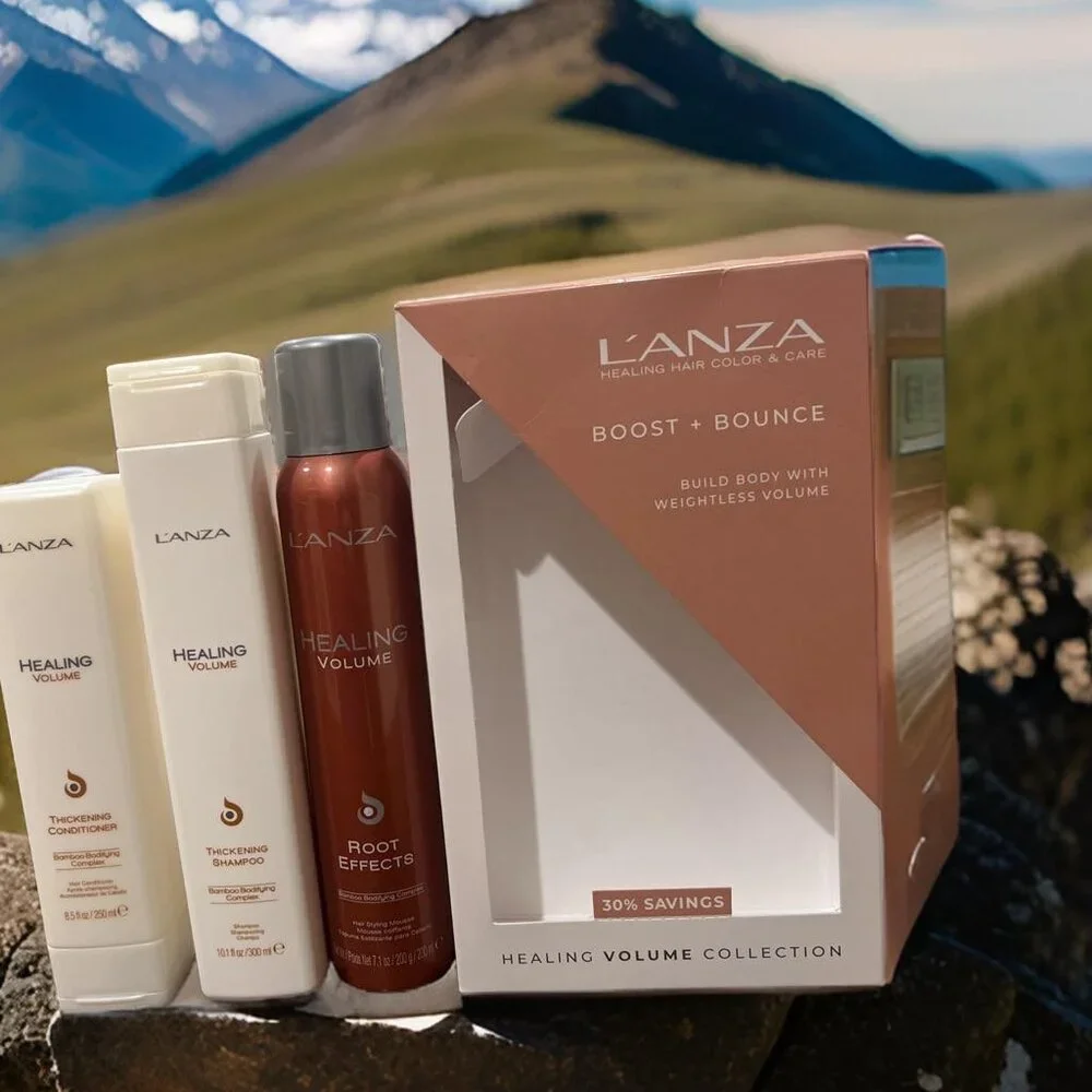 L'anza Lanza Healing Volume Holiday Trio Shampoo Conditioner Boost